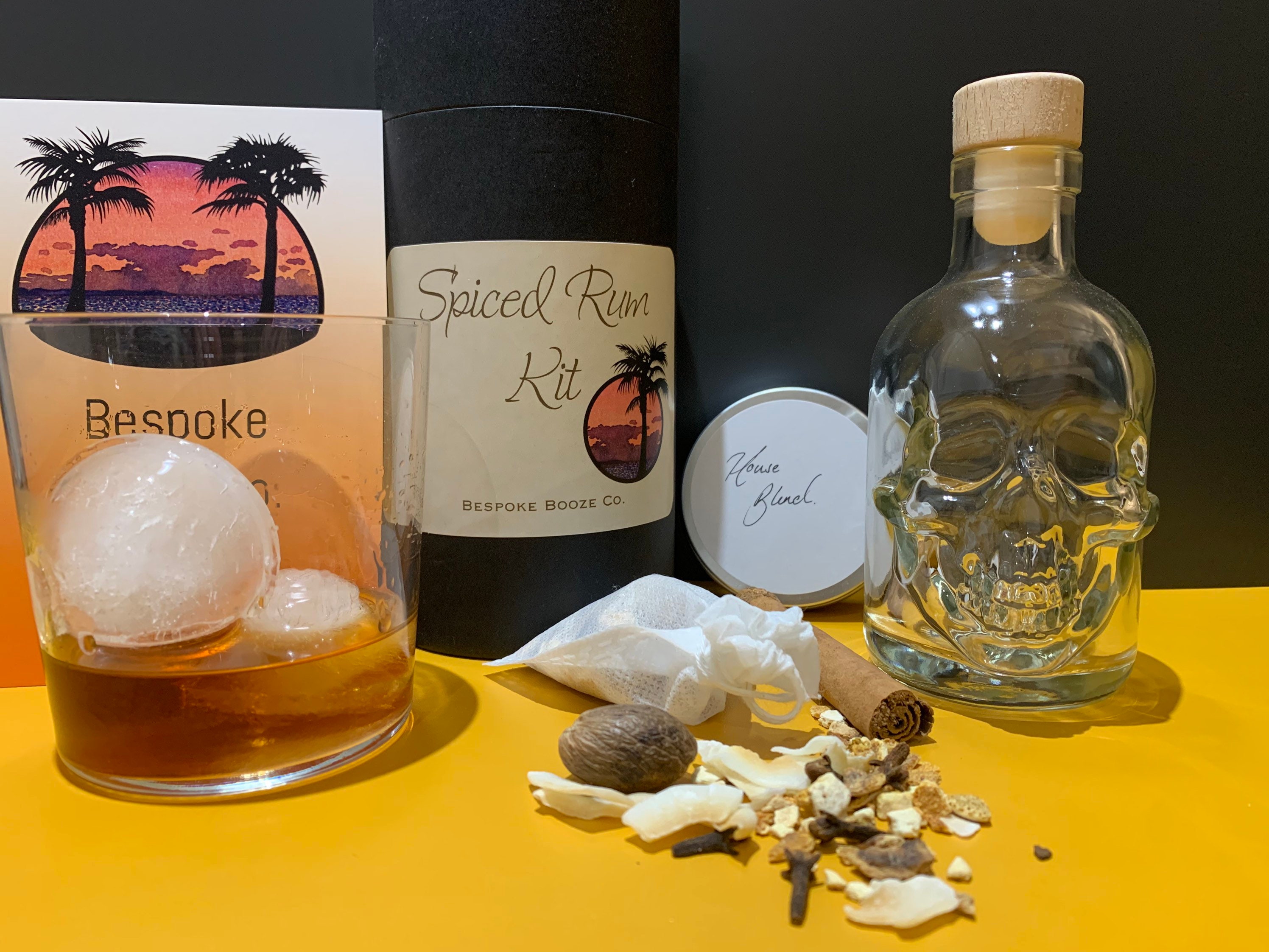 Spiced Rum Cocktail Kit with Skull Bottle Included. Etsy