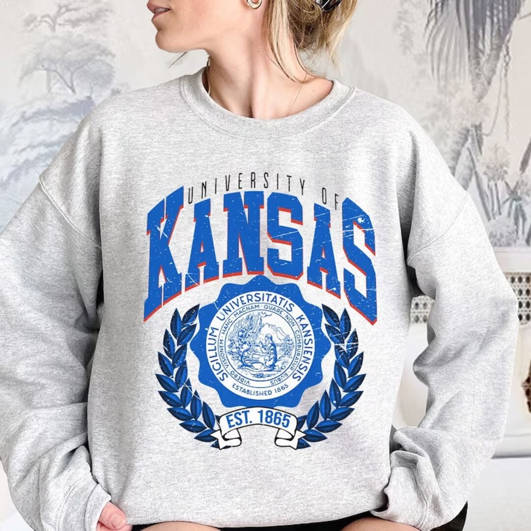 Kansas Png Kansas Fan Png Vintage Style University of Kansas Etsy