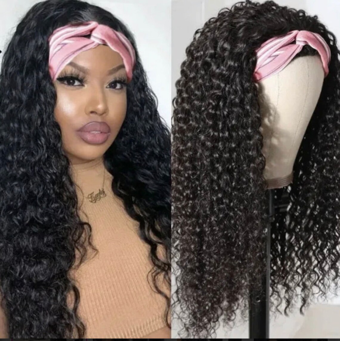 Human hair 18in lace/head band wigs Etsy