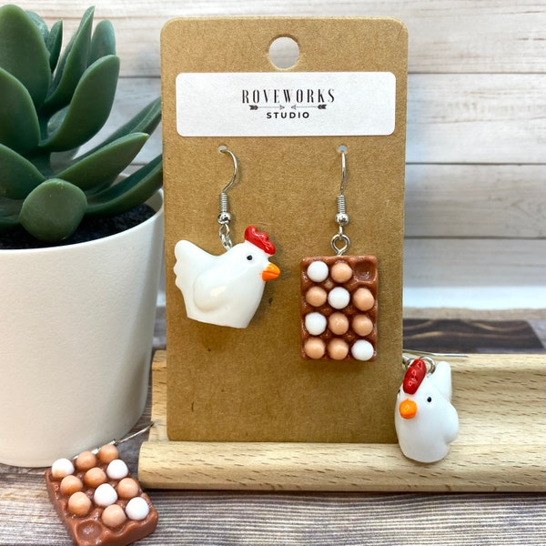Chicken Earrings - Etsy