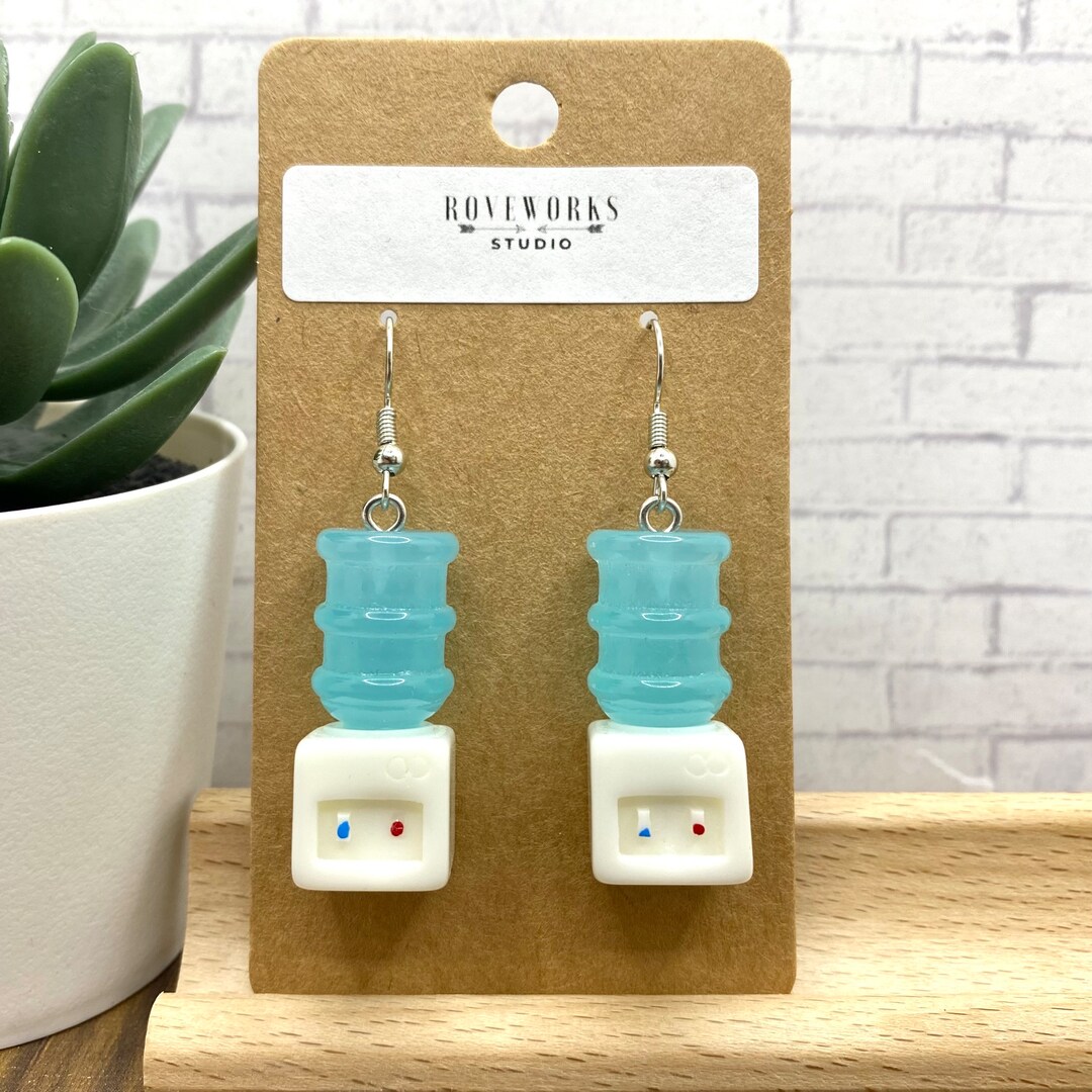 WATER COOLER Earrings Water Earrings Unique Earrings Miniature Etsy
