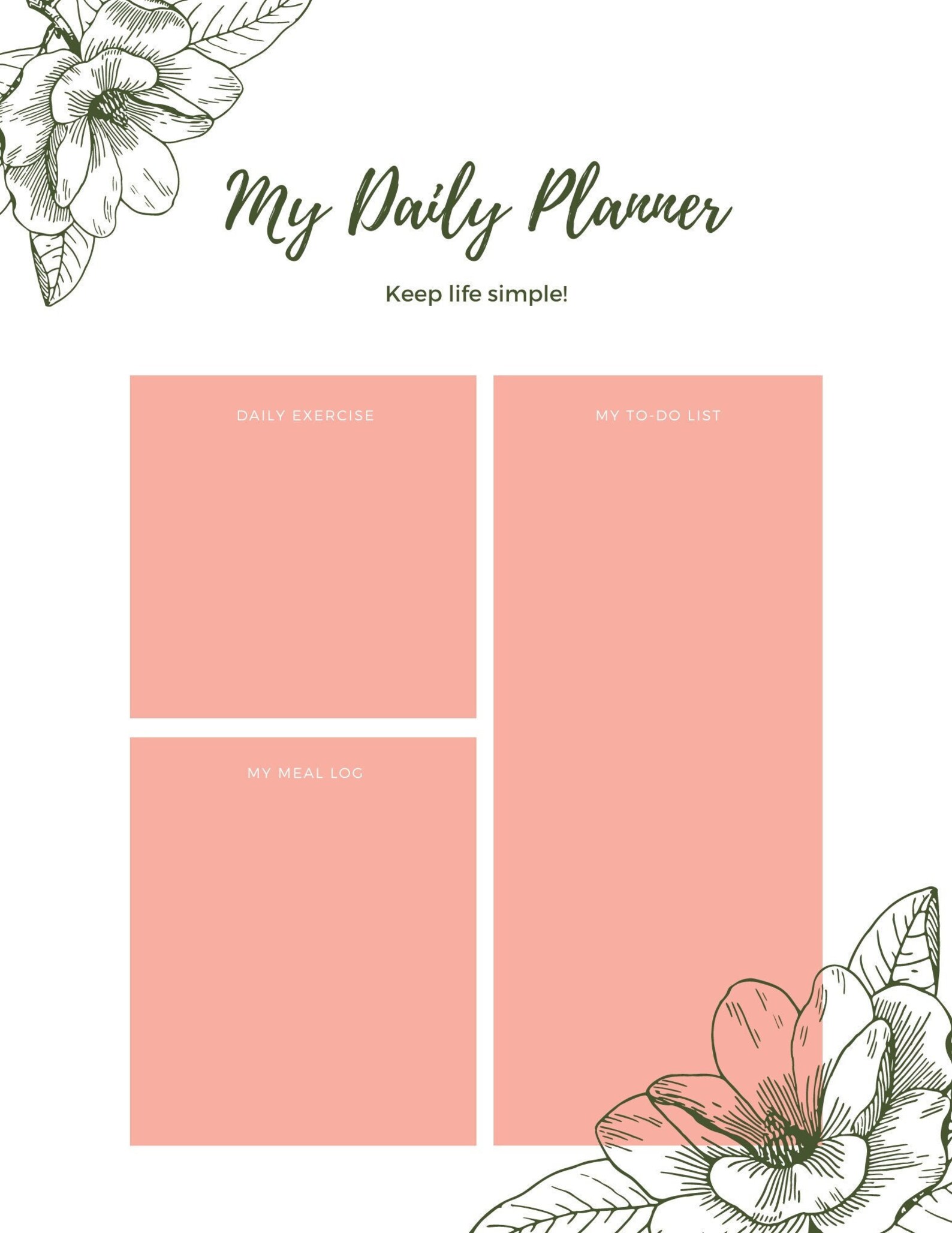 Digital Download Daily Planner - Etsy