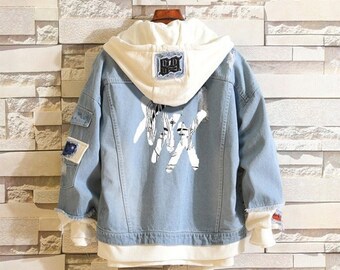 hoodie jacket denim