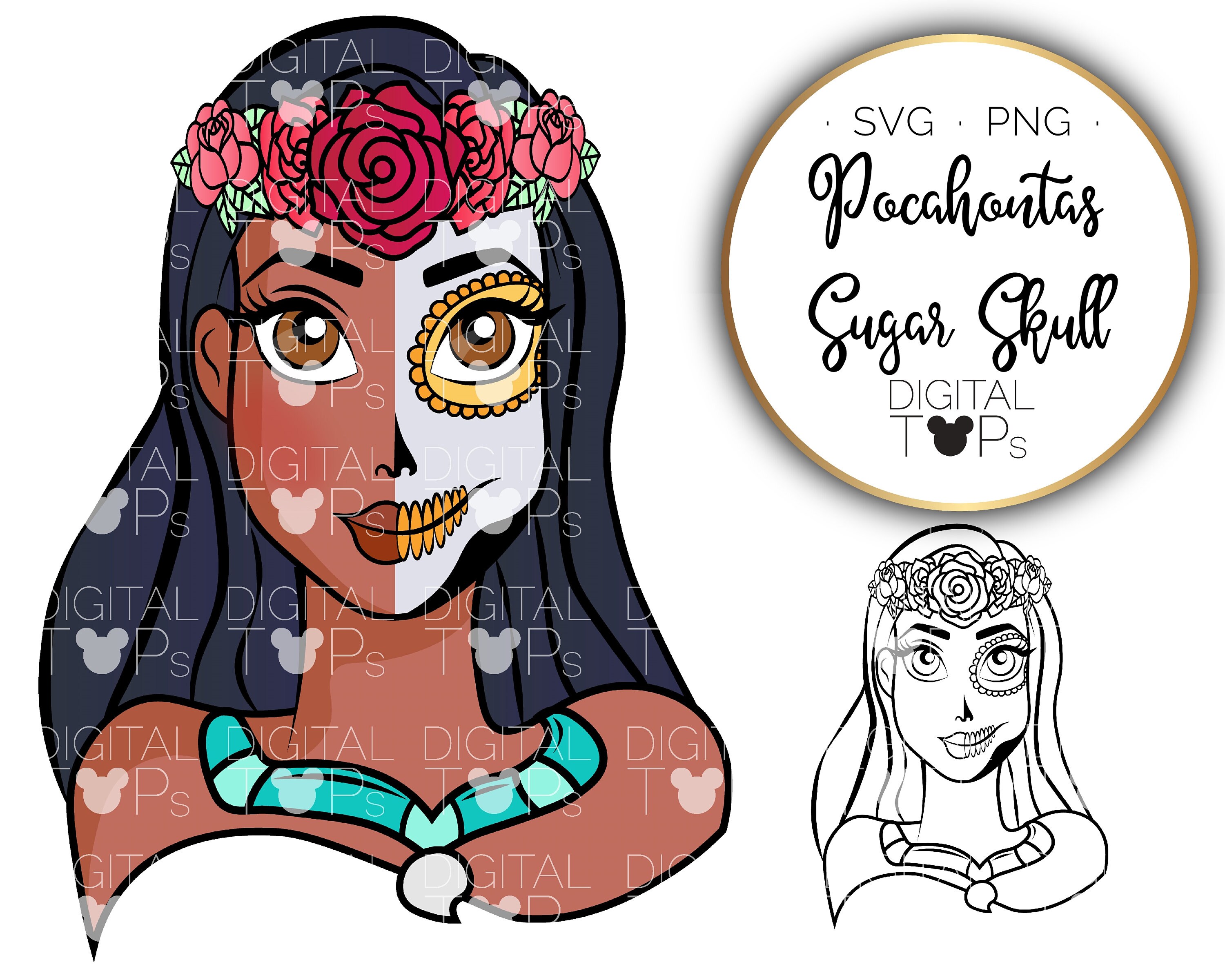 Free Free Disney Princess Sugar Skull Svg 553 SVG PNG EPS DXF File