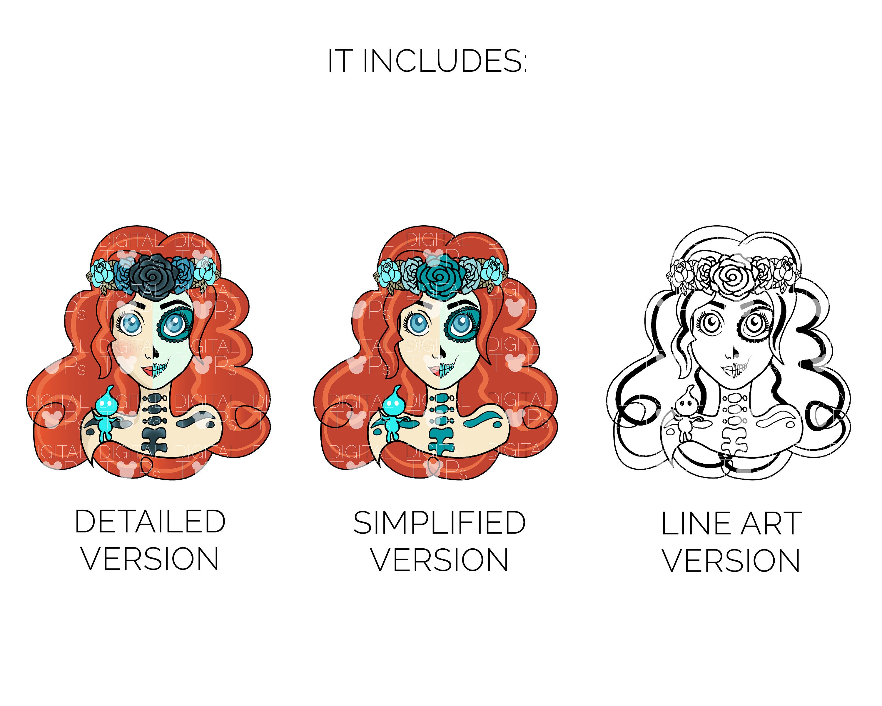 Free Free 225 Disney Princess Sugar Skull Svg SVG PNG EPS DXF File