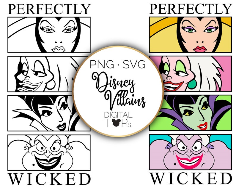 Disney Evil Villains SVG