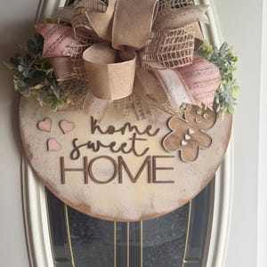 Gingerbread “Home Sweet Home” door hanger