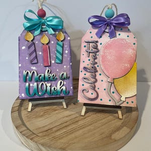 Geburtstagsgeschenk Kartenhalter / Geschenkanhänger / Ornament
