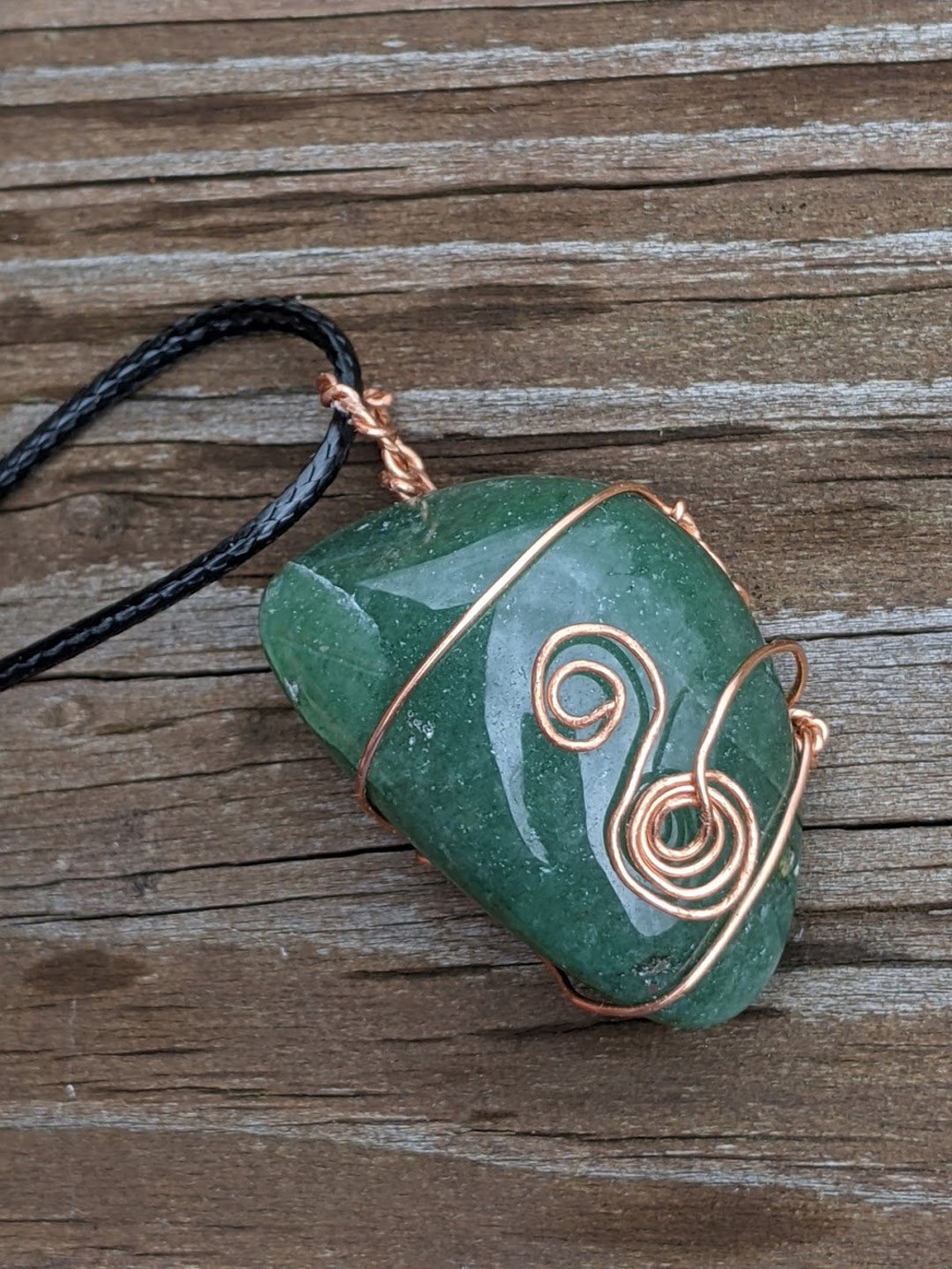 Green Aventurine Pendant Necklace Etsy