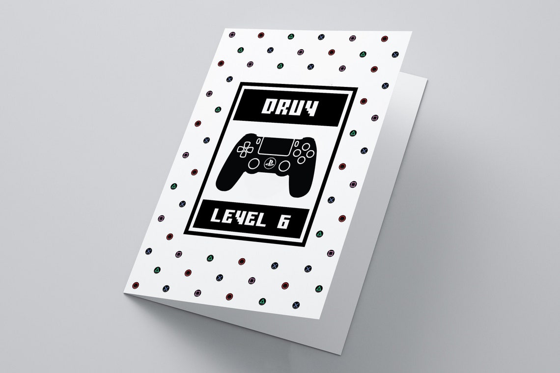 Personalised Playstation Birthday Greeting Card Game Console Etsy.de