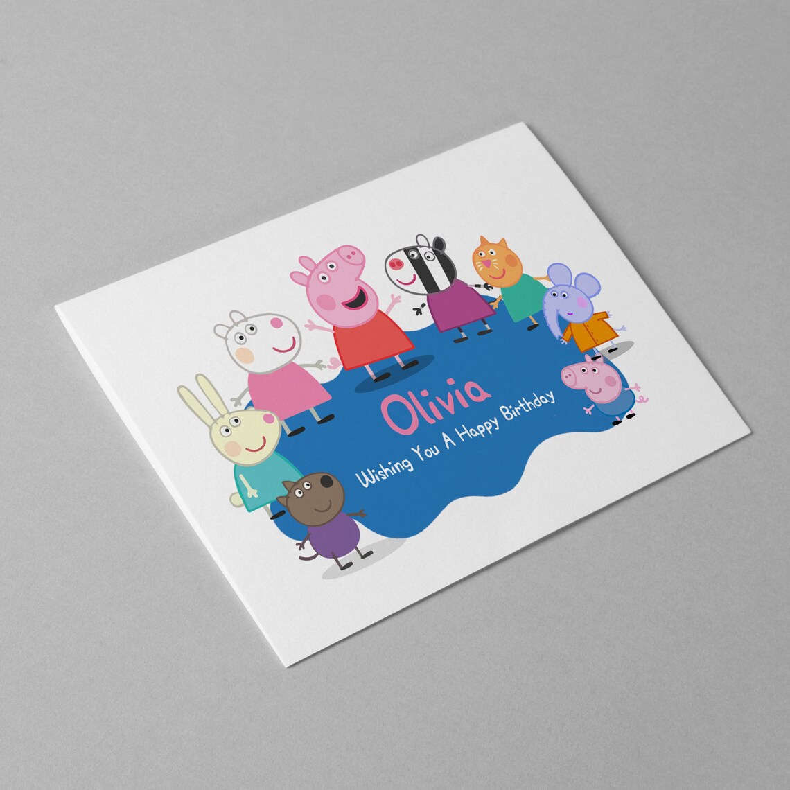 Peppa Pig Personalised Birthday Card Kids Greeting Card Boy - Etsy UK