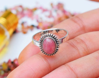 Oval Rubin 925 Sterling Silber Ring - Juli Geburtsstein