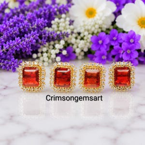 Rubinroter Smoking-Bolzen-Set für Männer, Gold-Hochzeits-Hemd-Ohrstecker, formelle Kleidknöpfe, Bräutigam-Accessoires, Luxus-Schmuck für den Abschlussball, Geschenk für ihn