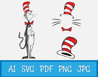 Download Cat In The Hat Svg Etsy