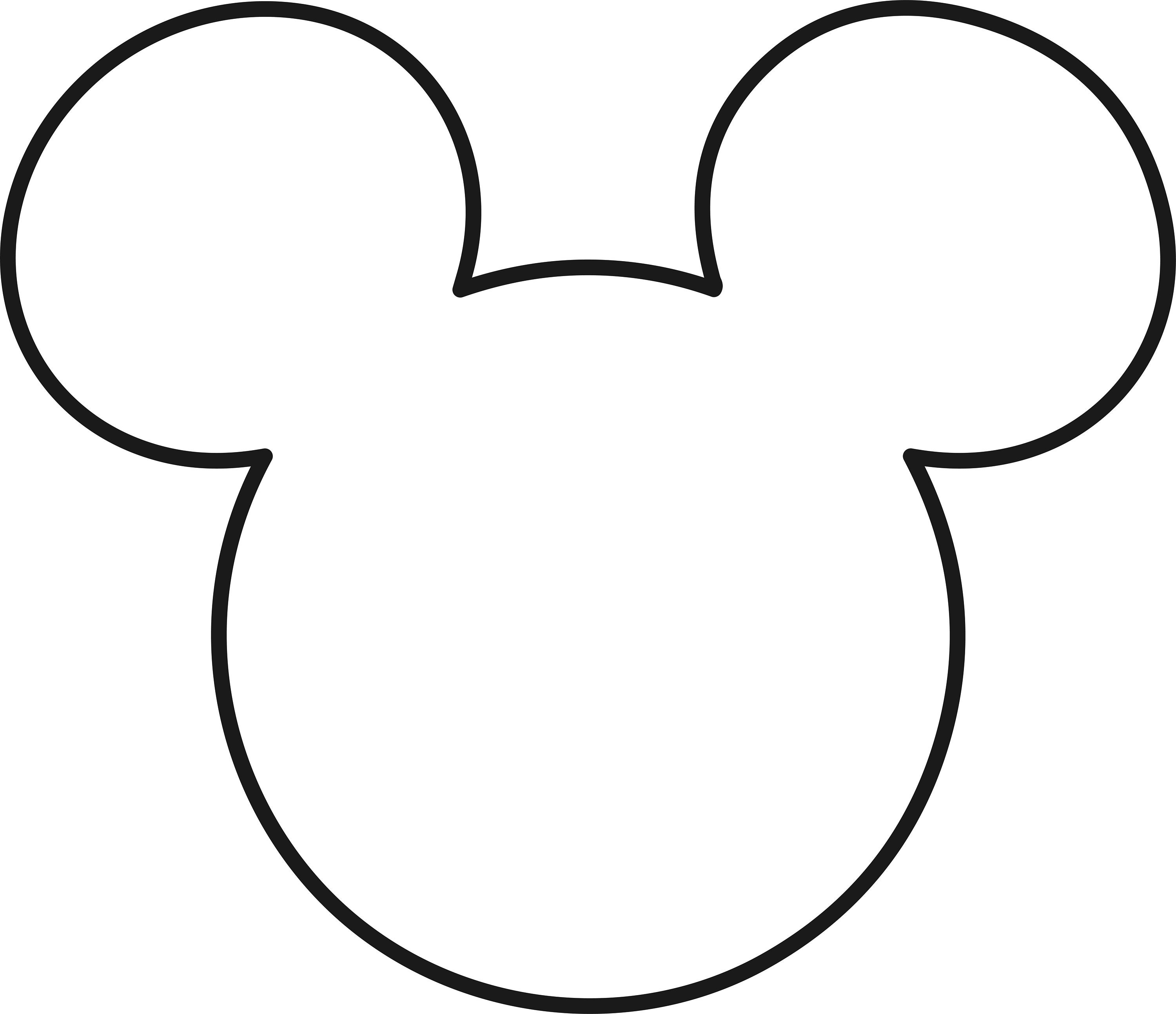 Mickey Mouse Head Outline Png Mickey Mouse Head Silhouette Vector My