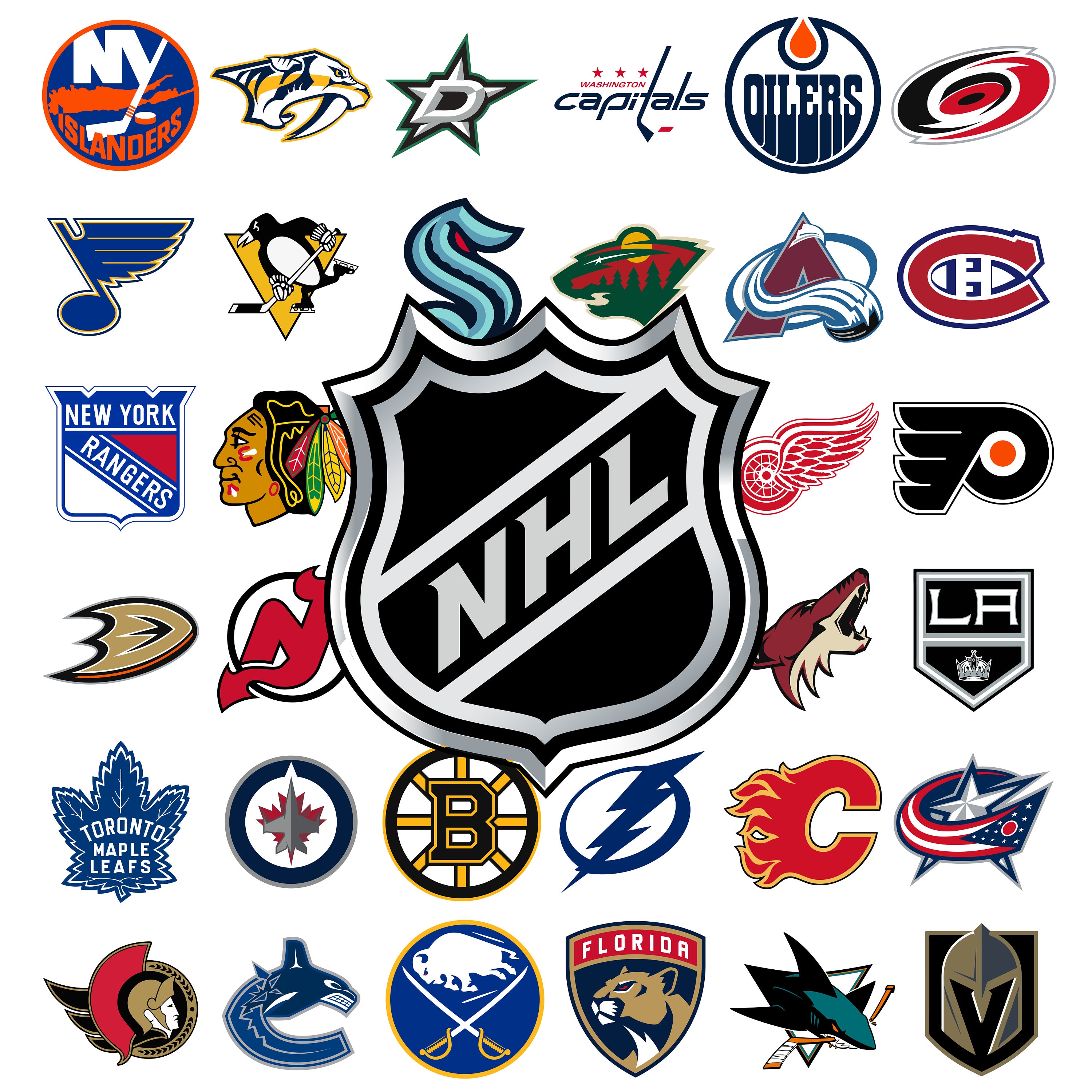 NHL Logo Vector Bundle National Hockey League Etsy