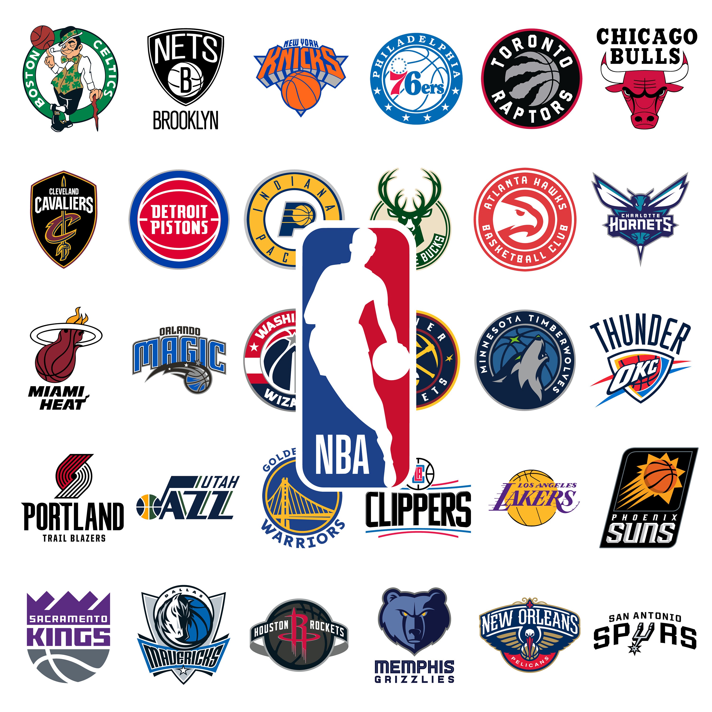 NBA Logo Vector Bundle National Basketball Association | Etsy