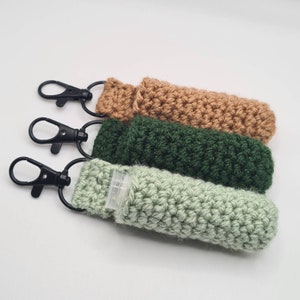 Crochet Lip Balm Cosy Cozy Keyring Holder Bild 7