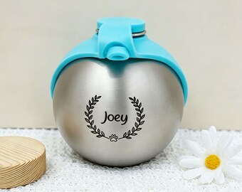 Dog Travel Water Bottle,Engraved Foldable Pet Drinker,Outdoor Walking Puppy Bowl,Personalized Leak-Proof Travel Hydration,Dog  Accessory