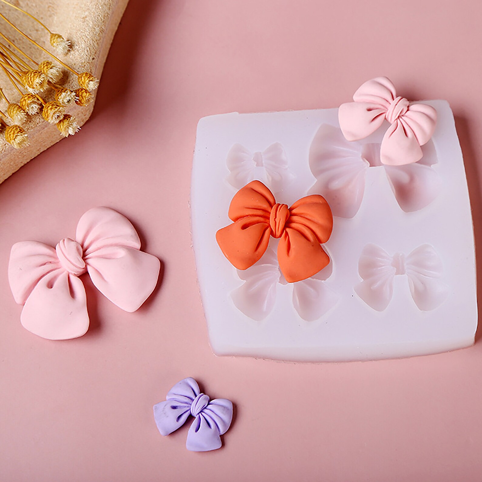 5Pack 3D Bow Resin Mold/Dainty Ribbon Bow Silicone Mold/Cake Etsy