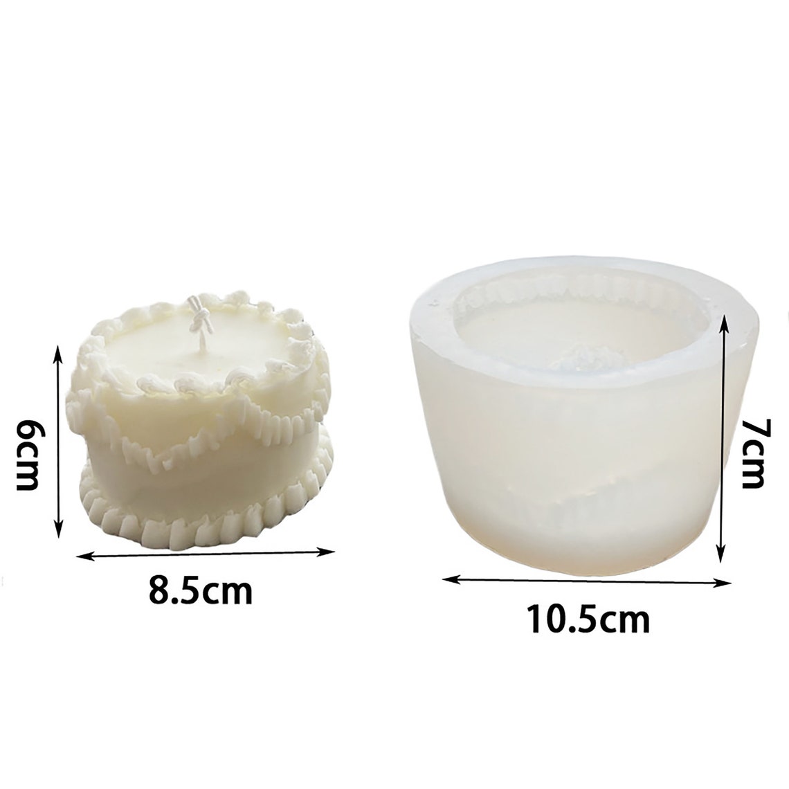 Cake Candle Molddessert Silicone Moldfondant Silicone Etsy