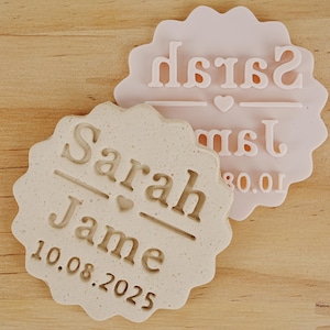 Love Date Cookie Cutter,Personalized Memories Cookie Mold,Wedding Cookie Cutter,Custom Date Cookie Cutter,Custom Name Cookie Cutter