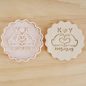 Personalisierte Keksform, Hochzeit Ausstechform, Fondant Stempel Werkzeug, Herz Brief Ausstechform, Romantisches Cutter Set, Ausstechform