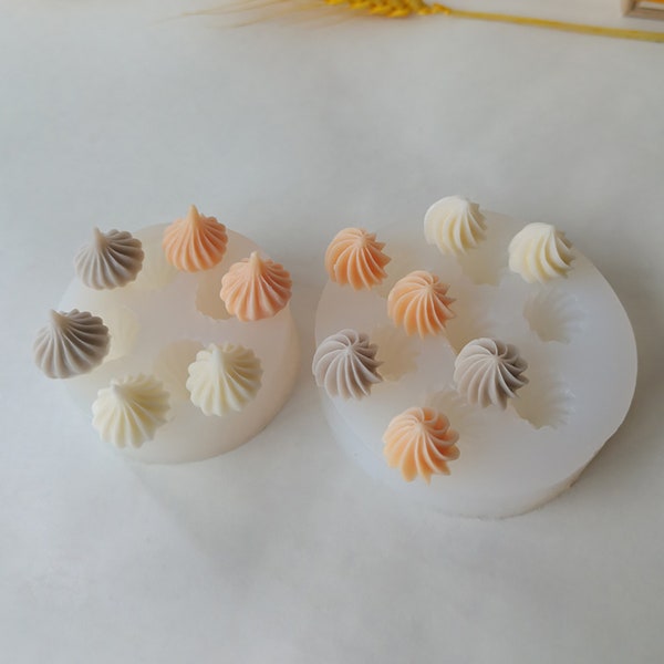 Moule miniature de crème glacée de 2PCS, moule réaliste de crème, moule de silicone de fondant, moule de chocolat de sucrerie, moule de décor de gâteau, moule de bijoux de sucrerie