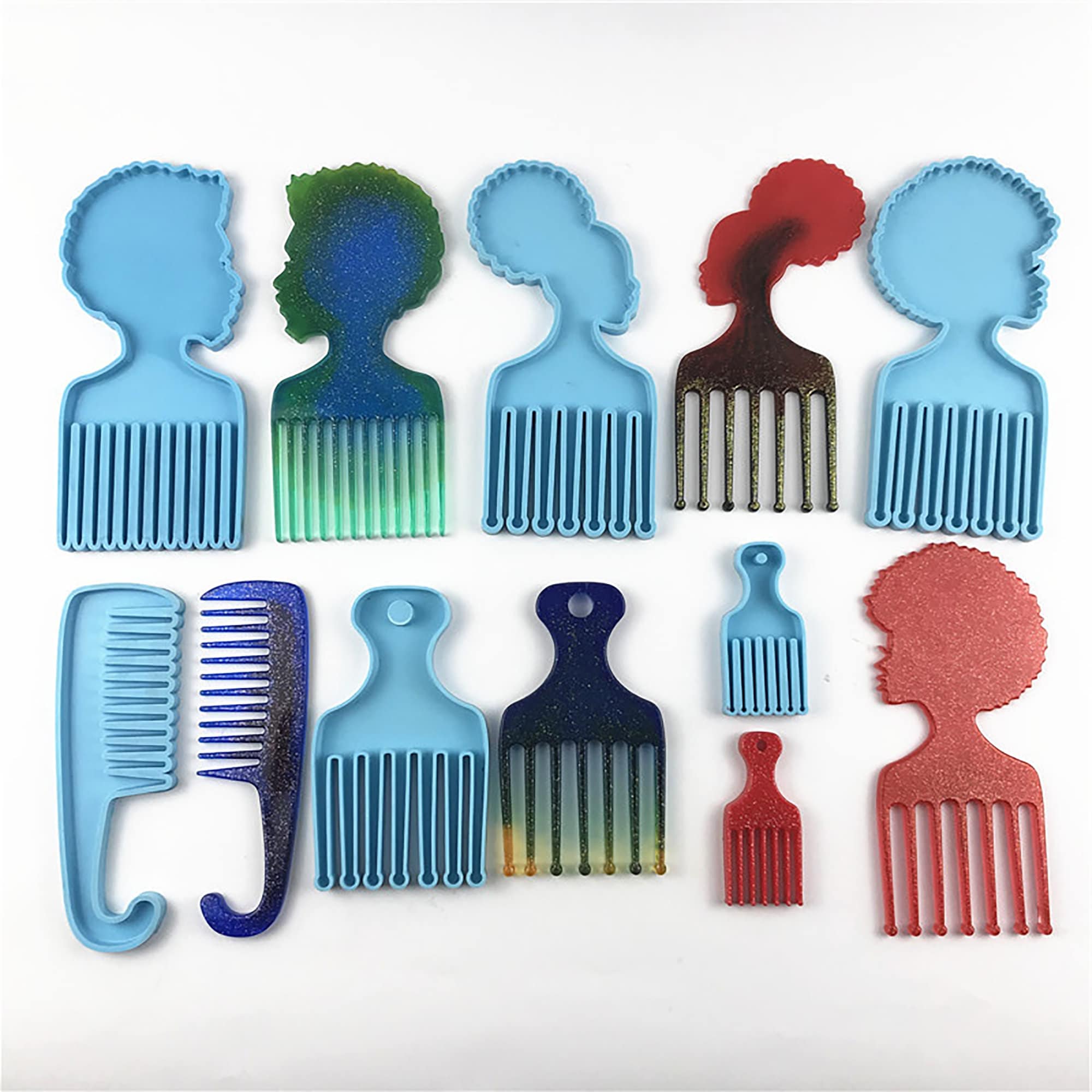 Hair Comb Resin Mold Bath Comb Silicone Moldwomen Head Comb Etsy UK