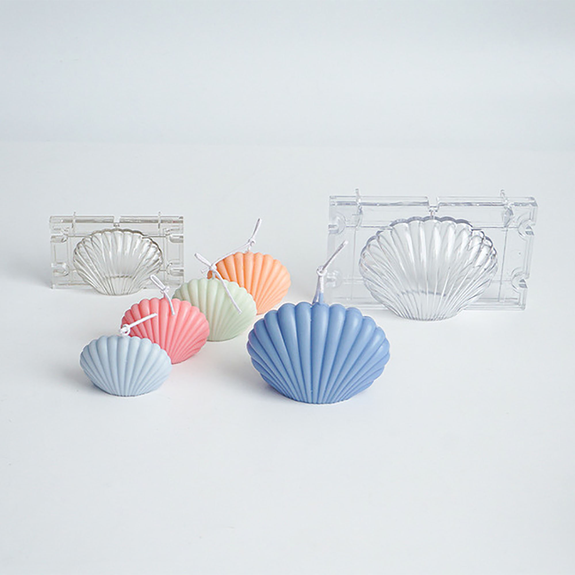 3D Seashell Scallop Candle Mold DIY Plastic Mouldwedding Etsy Australia