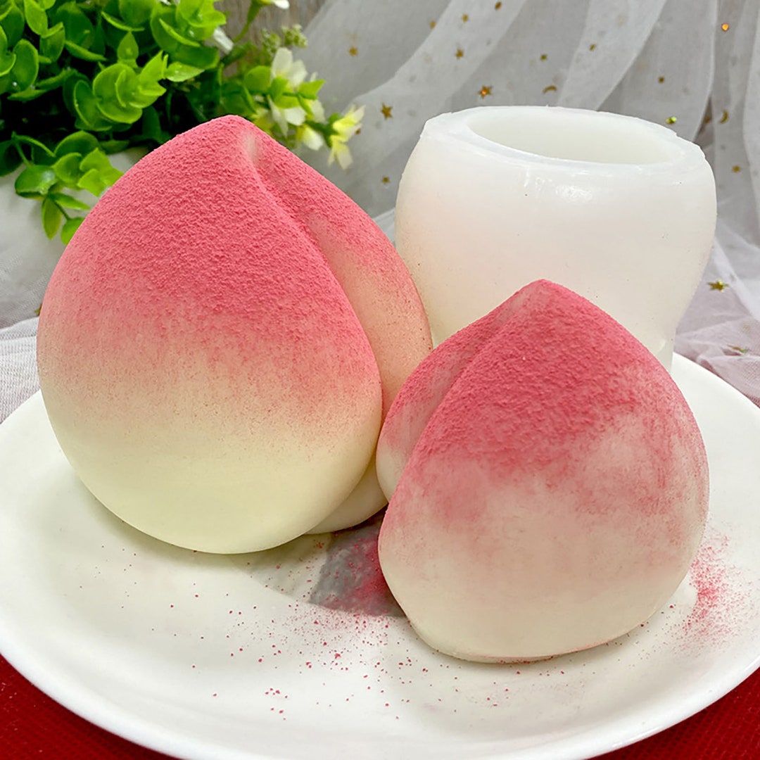 Realistic Peach Silicone Mold,3d Peach Difusser Plaster Mold ...