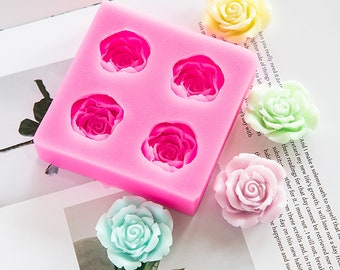 Rose Silicone Molds. Mold for Soap Epoxy Resin. Small Rose Molds. Craft  Silicone Mold 