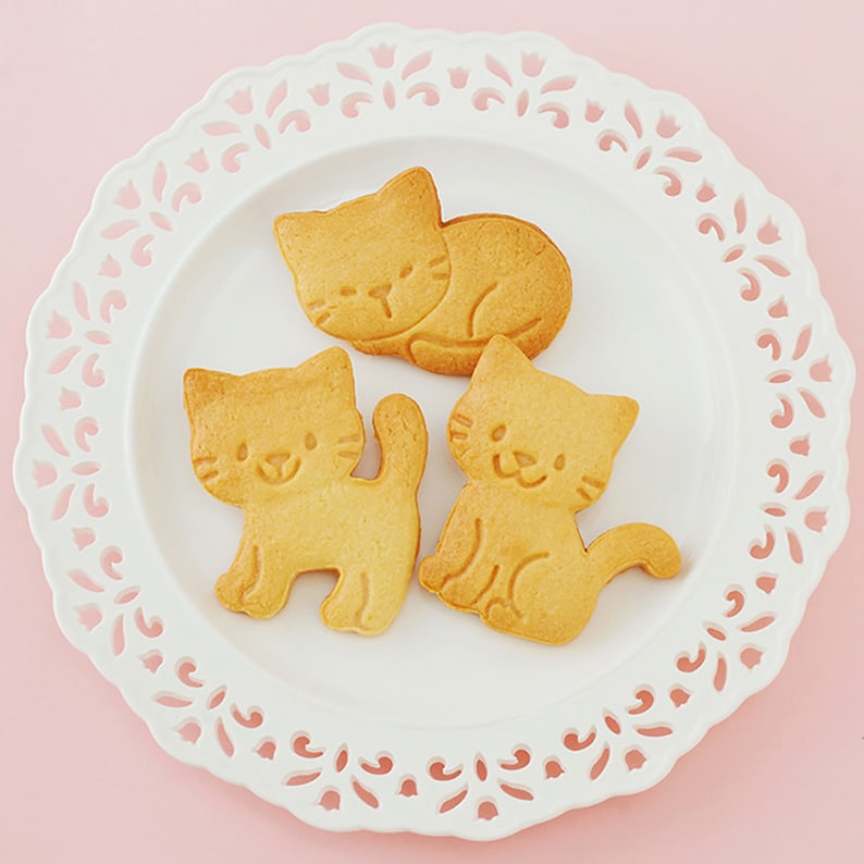 3PCS Cat Cookie Cuttercute Cookie Cutter Setanimal Fondant Etsy