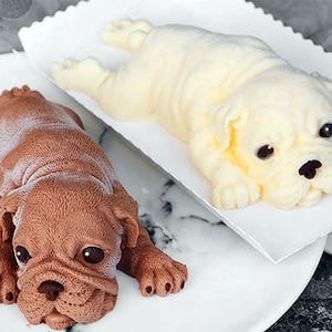Sleeping Dog Silicone Mold Cute Puppy Mold Pudding Cupcake 