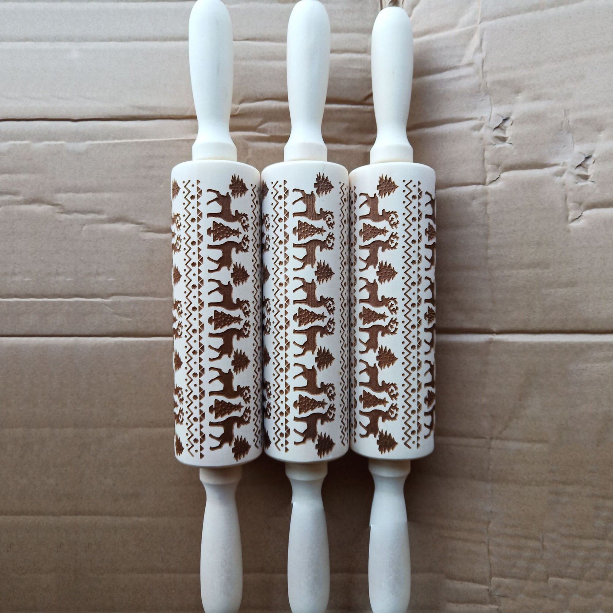 Elk Pine Rolling PinWooden Rolling PinChrstmas Rolling Pin Etsy