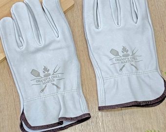 Aangepaste kookwanten met logo, gepersonaliseerde leren barbecuewanten, leren barbecue-grillhandschoenen, paar grillhandschoenen, hittebestendige keukenwant