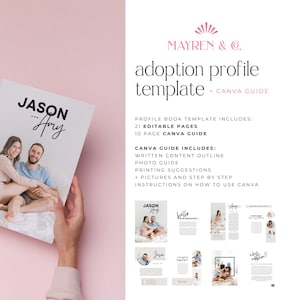 Adoption Profile Book Canva Template • Customizable DIY Design