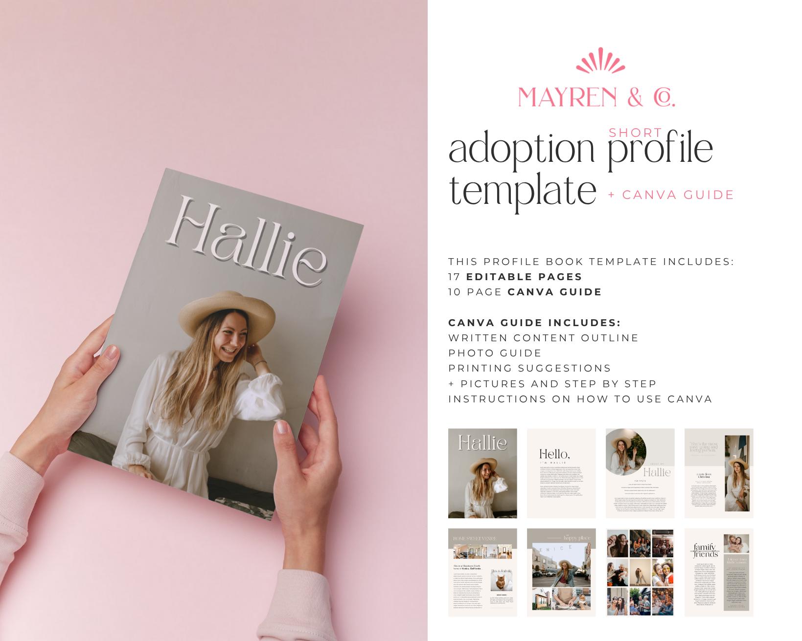 Adoption Profile Book Template • Boho Style, Editable Canva (PDF) - Etsy