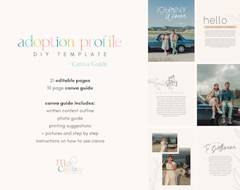 Chill & Relaxed · Adoption Profile Book Template · Editable Template Canva · Customizable DIY · Personalized Gifts For HAPs