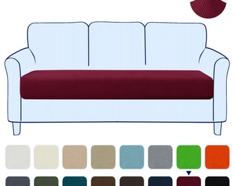 UK Stretch Cushion Cover Sofa Cushion Furniture Protector Sofa Soft Slipcover