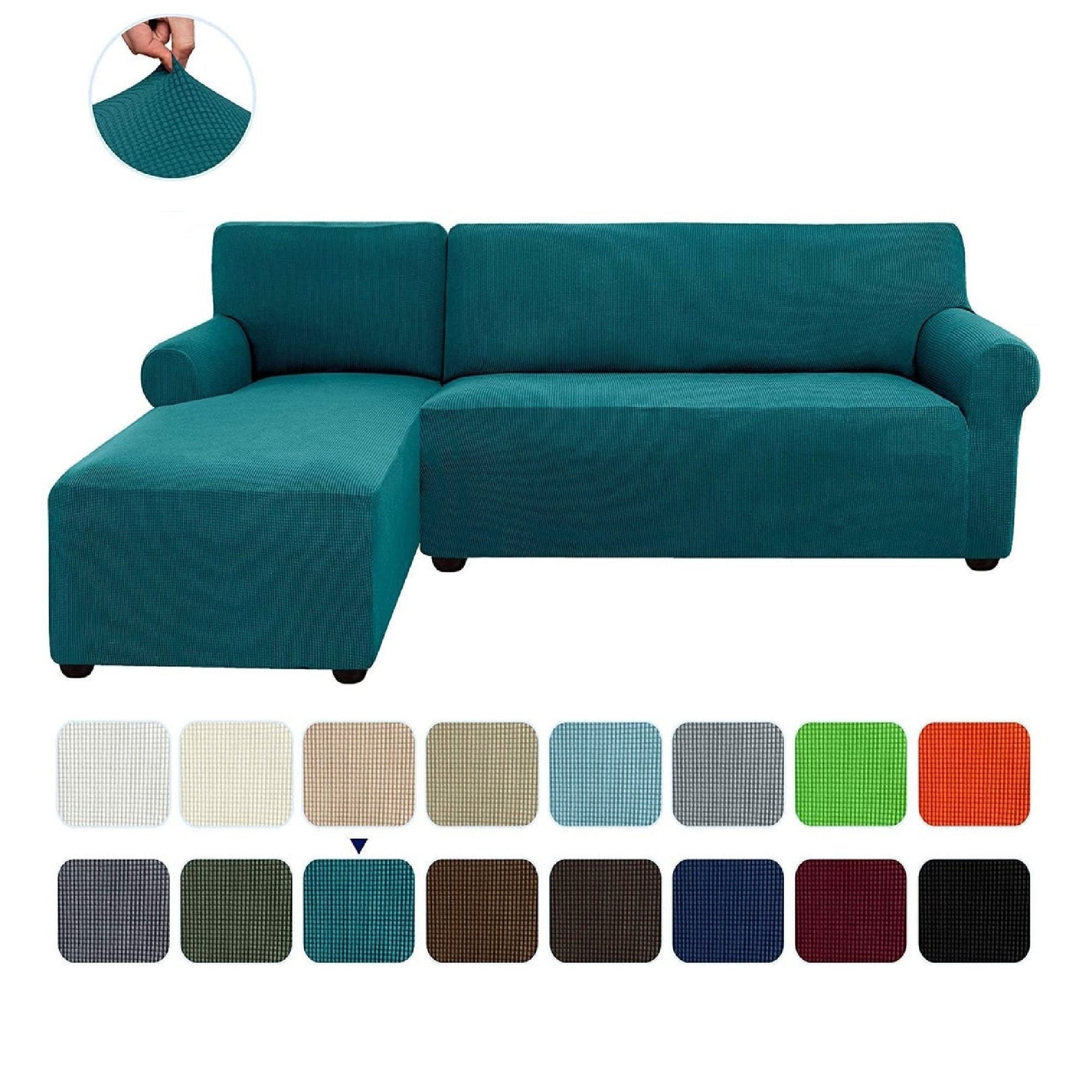 Fundas de sofá Gran elasticidad para sala de estar,funda de sofá elástica para Loveseat,esquina seccional,en forma de L,hay que comprar 2 uds. #Color 7 Fundas de sofá Gran elasticidad para sala de estar,funda de sofá elástica para Loveseat,esquina seccional,en forma de L,hay que comprar 2 uds. #Color 7