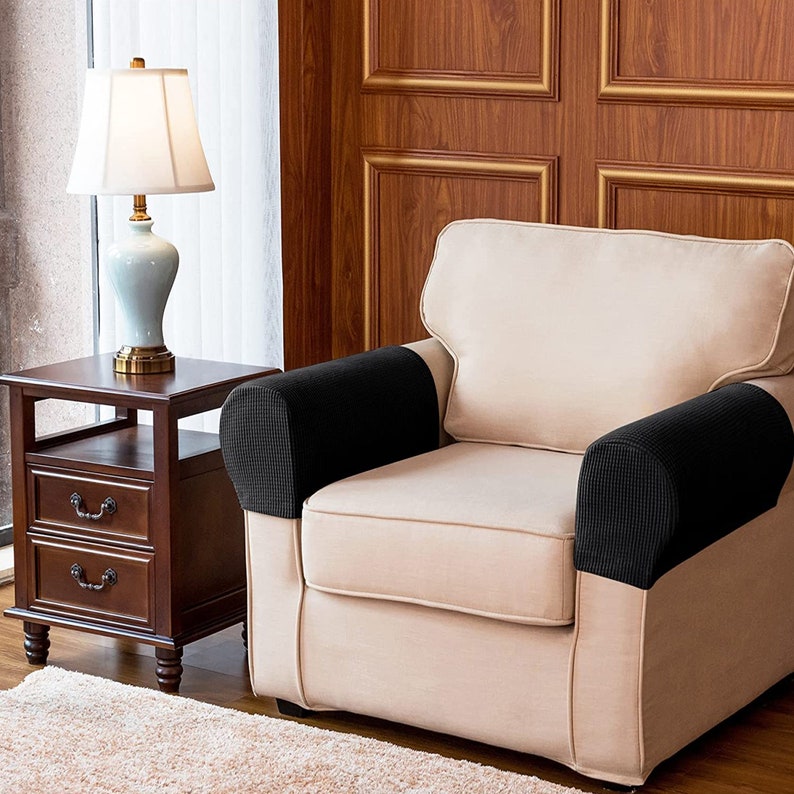 2pcs Stretch Armrest Covers With Twist Pins Spandex Arm Covers Etsy