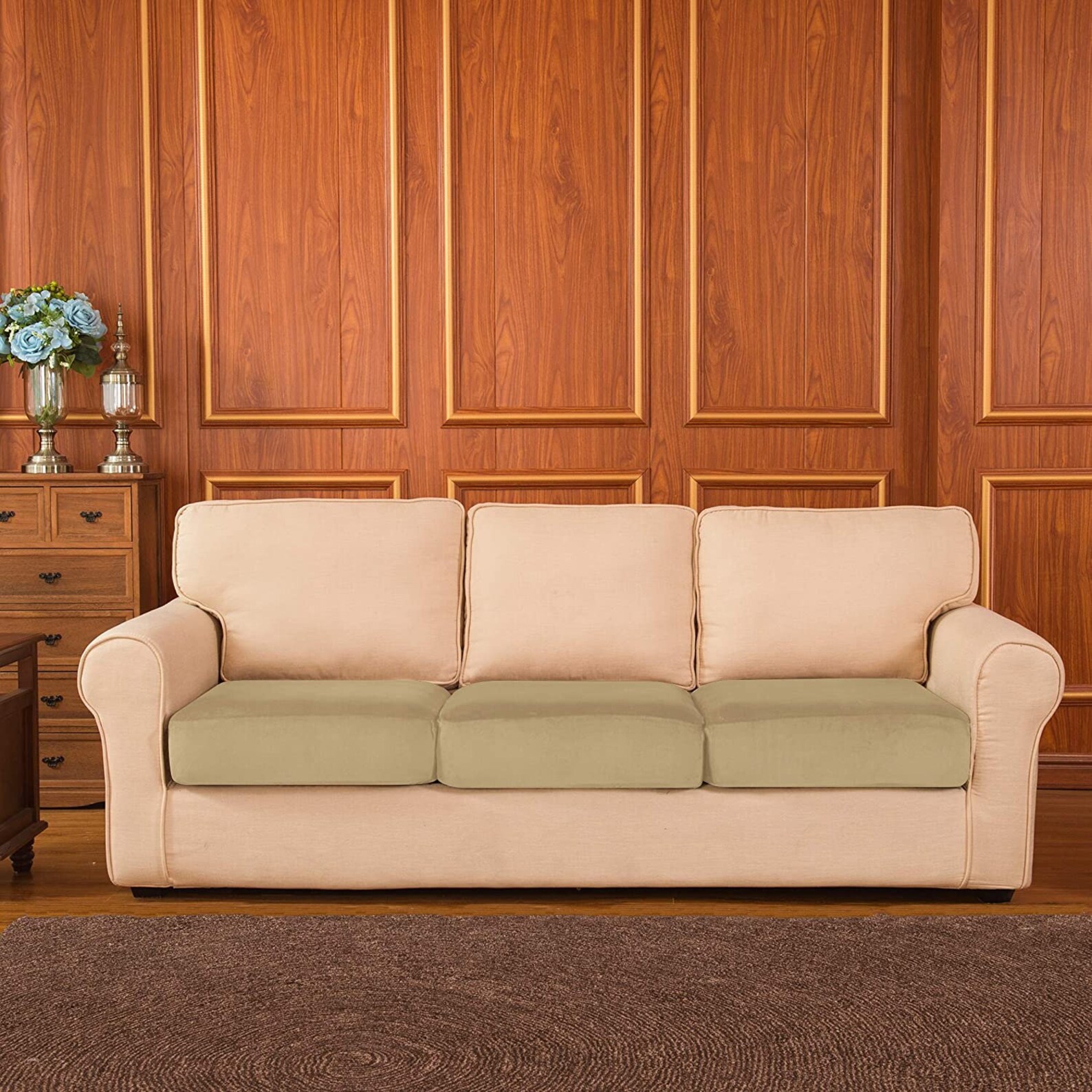 1/2/3 Piece Couch Cushion Covers Velvet Soft Sofa Seat Cover Etsy