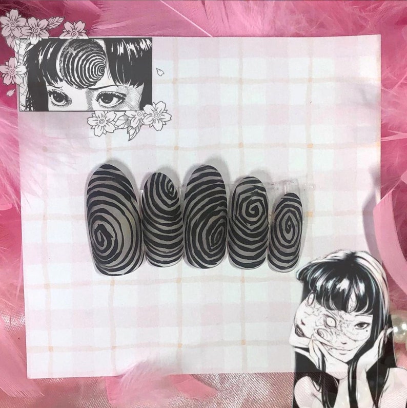 SPIRALED Junji Ito Press on Nails Etsy