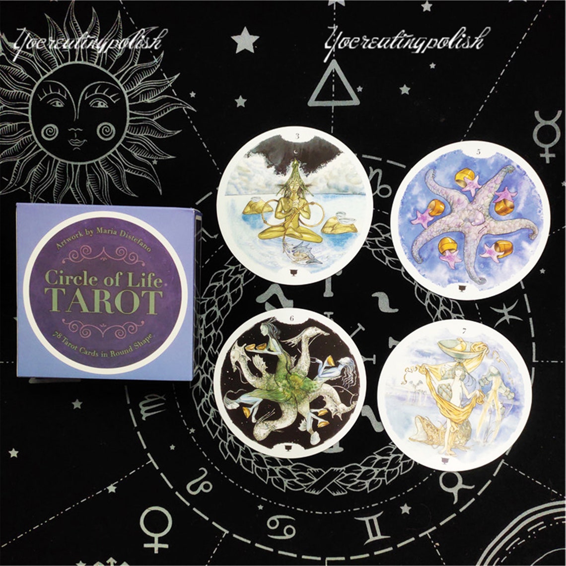 Circle of Life Tarot Cards A 78Card Deck Guidebook PDF Etsy