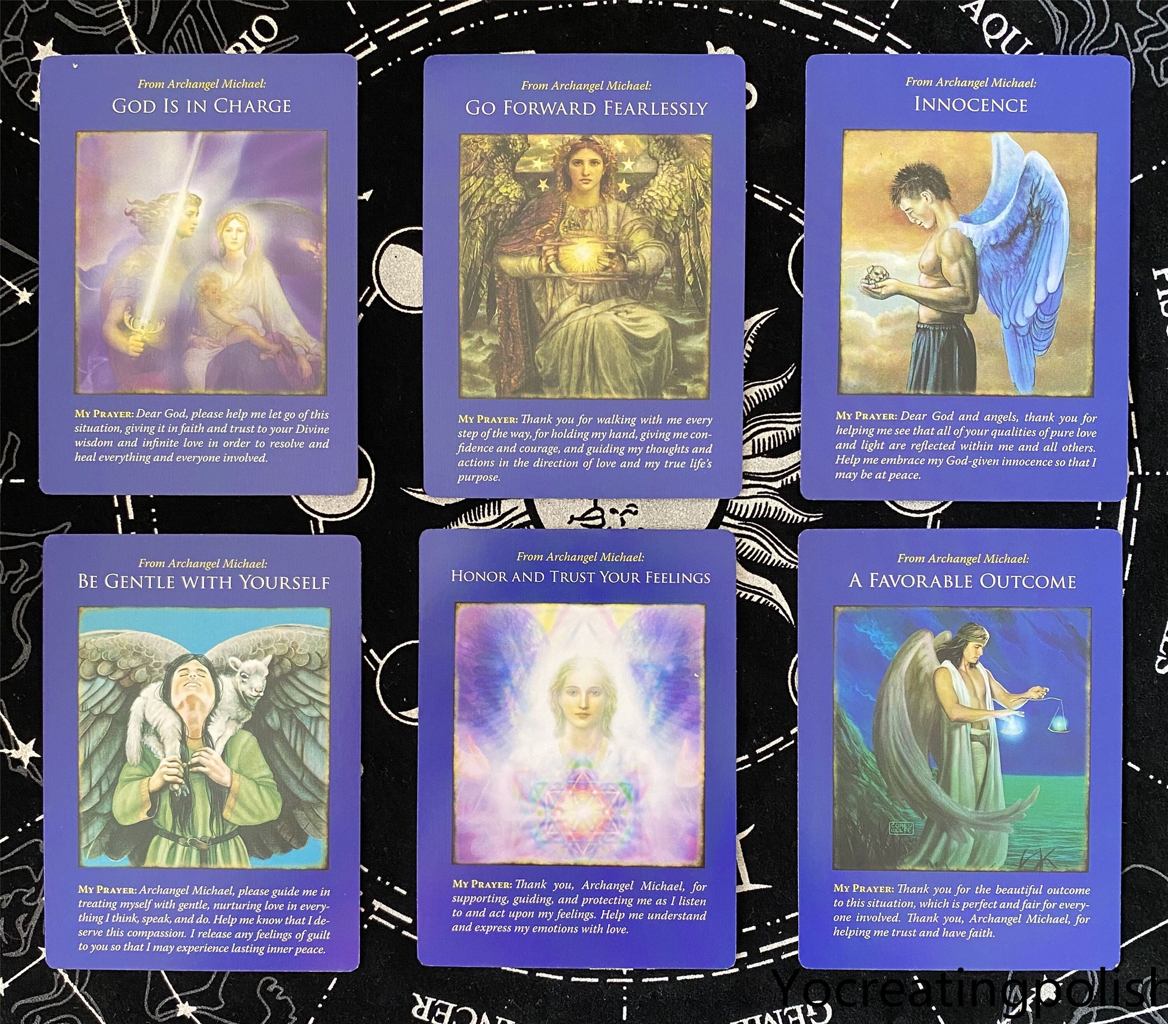 Archangel Michael Oracle Cards A 44Card Deck Guidebook Etsy
