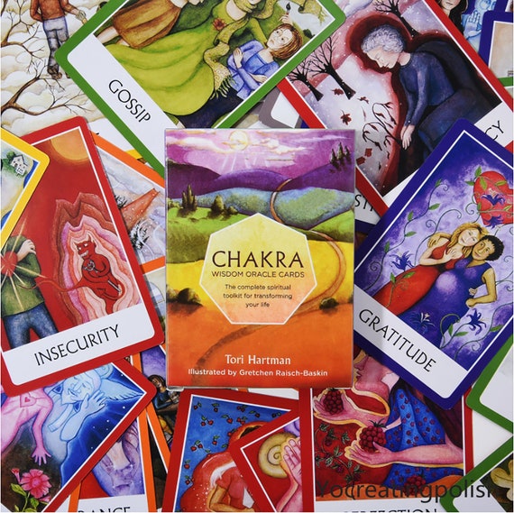 Chakra Wisdom Oracle Cards A 49Card Deck Guidebook PDF Etsy