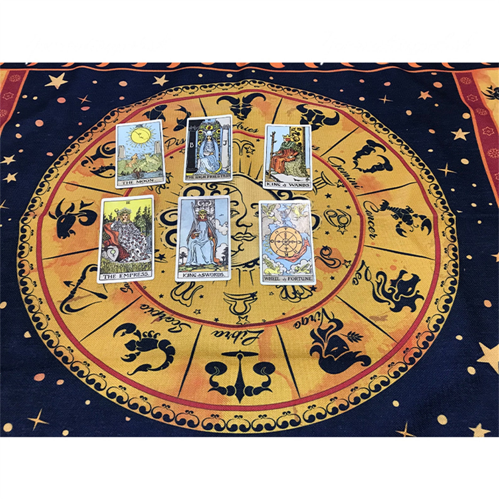 100cm70cm Tarot Divination Tablecloth Horoscope Dice Etsy
