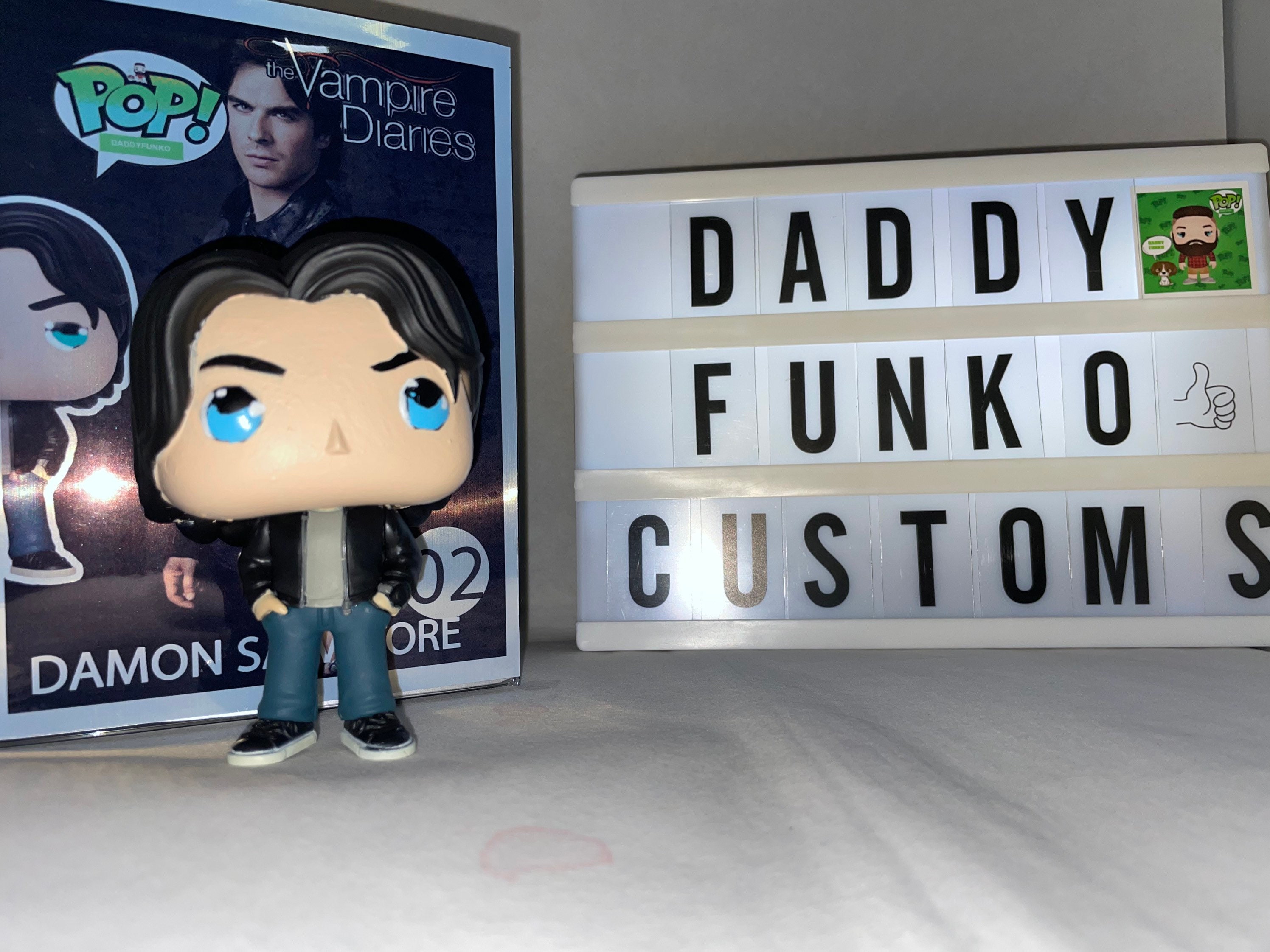 Damon Salvatore Vampire Diaries Made To Order Custom Funko Etsy Uk