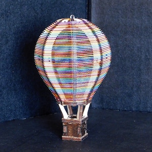 Hot Air Balloon Wooden Laser Cut Ornament, Novelty Gifts for Him, Unique Gifts for Men, Assembled Ready to Ship Gifts for Balloon Enthusiast